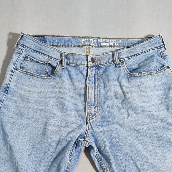 Signature by Levi Strauss jeans men's size W36/L30 denim blue Relaxed Straight - Picture 2 of 14